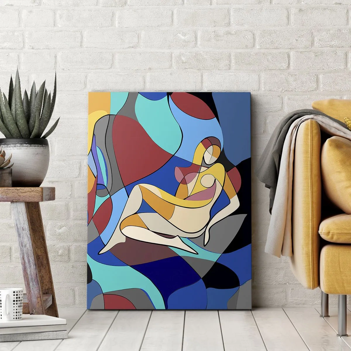 Tablou pe pânză - Nudul cubist - 70x100 cm