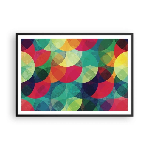 Poster în ramă neagră - Să intrăm în curcubeu - 100x70 cm