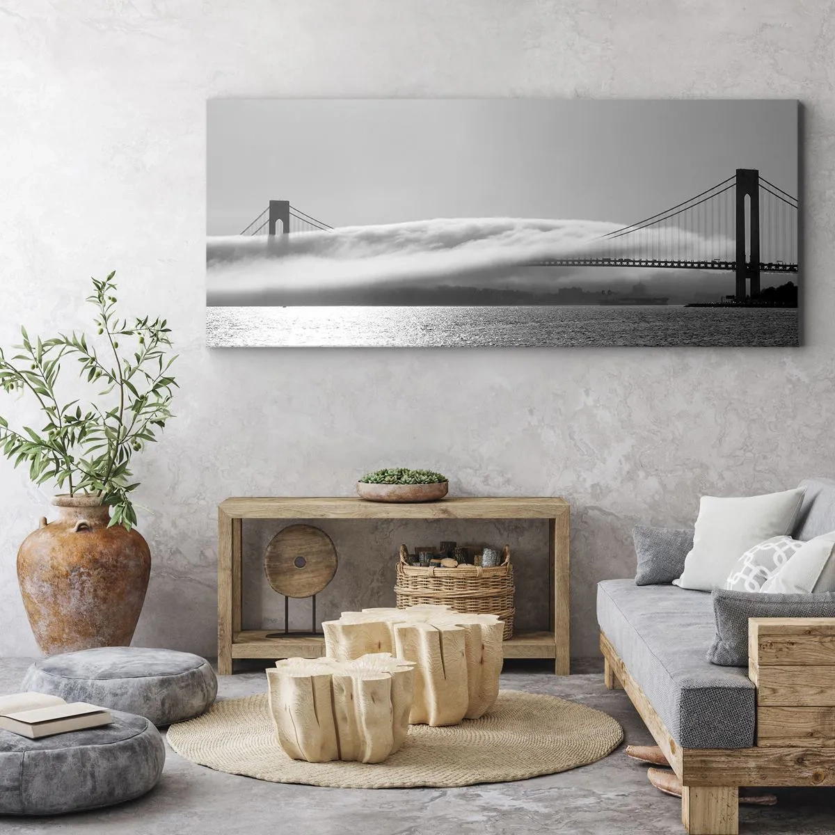 Tablou pe pânză - Să trecem prin Golden Gate - 90x30 cm