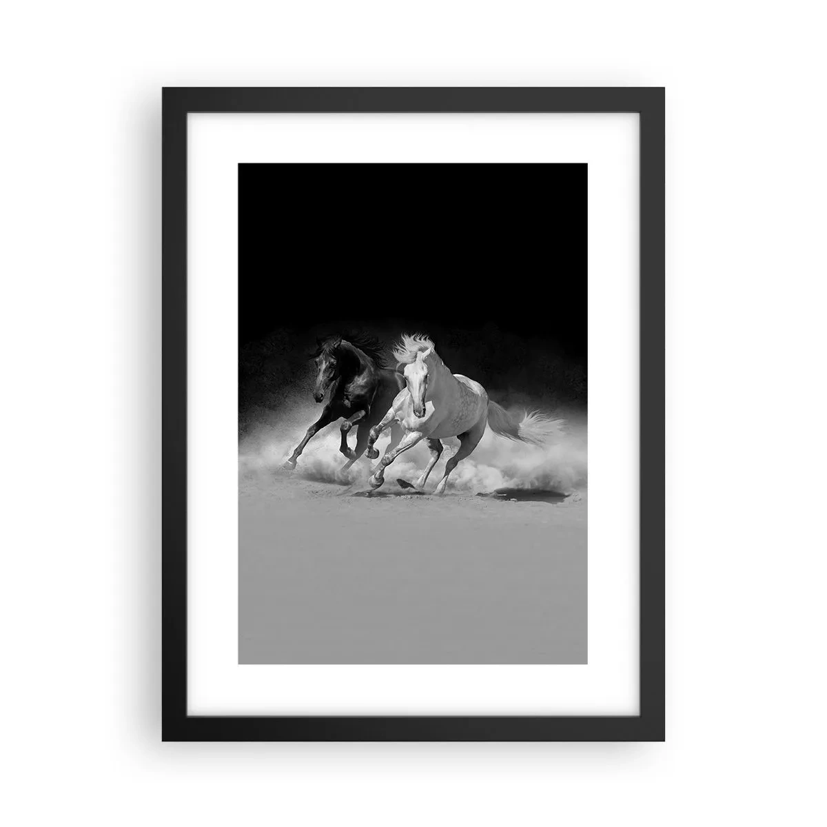 Poster în ramă neagră - Galopul libertății - 30x40 cm