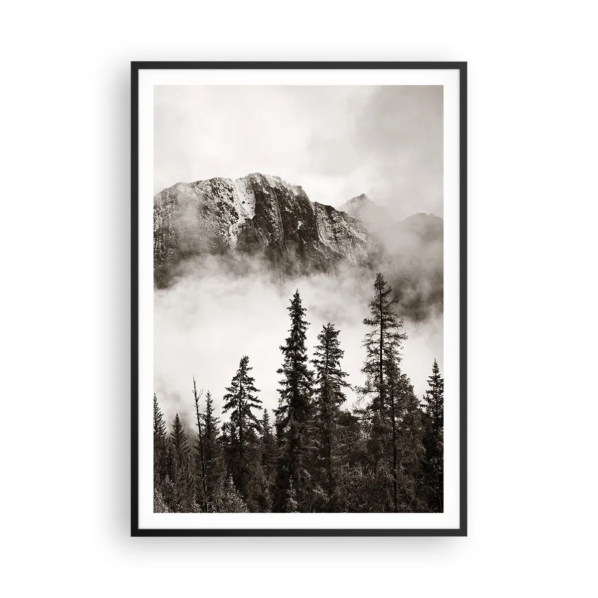 Poster în ramă neagră - Stăpânul de granit - 70x100 cm