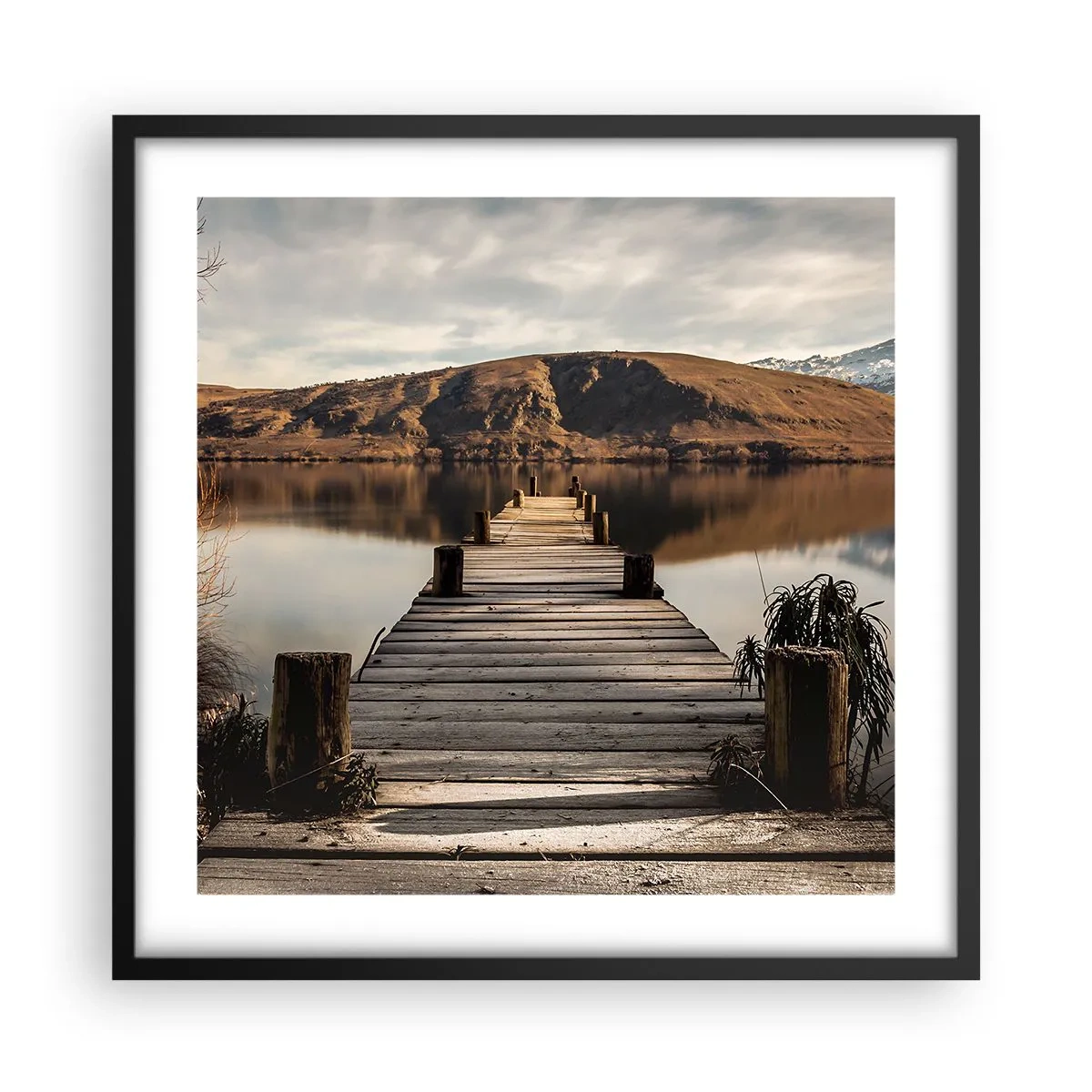 Poster în ramă neagră - Peisaj în tăcere - 50x50 cm