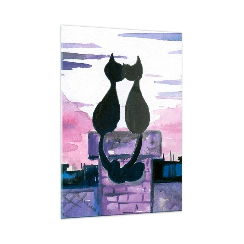 Tablou pe sticlă - Rendez-vous sub lună - 50x70 cm