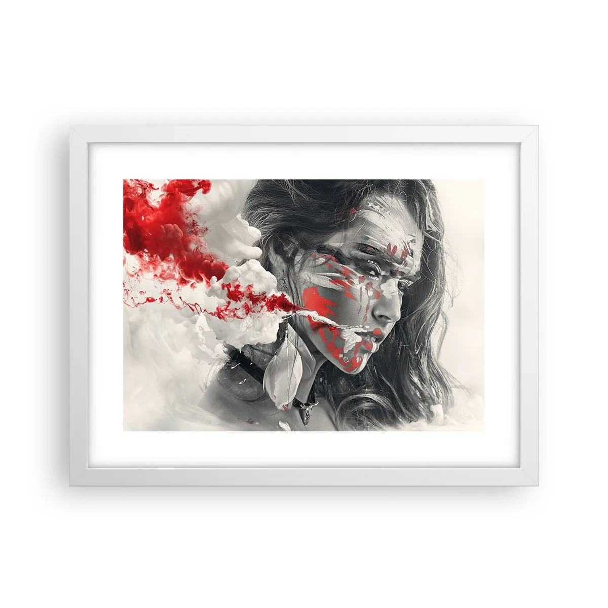 Poster în ramă albă - În aburul absurdului - 40x30 cm