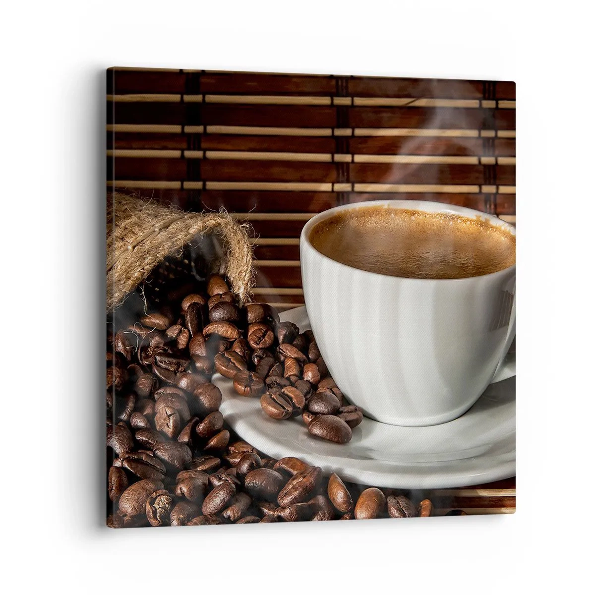 Tablou pe pânză - Negru de cărbune, transparență de chihlimbar - 40x40 cm