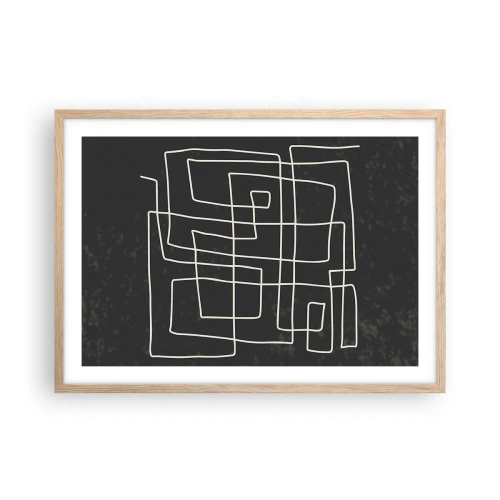 Poster în ramă de stejar deschis - Nu atât de simplu - 70x50 cm