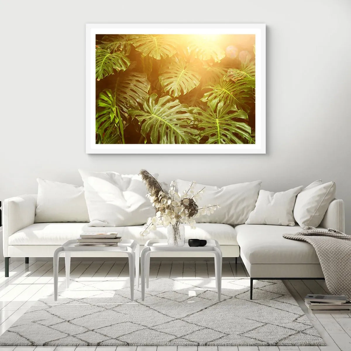 Poster în ramă albă - Poftiți în verde - 40x30 cm