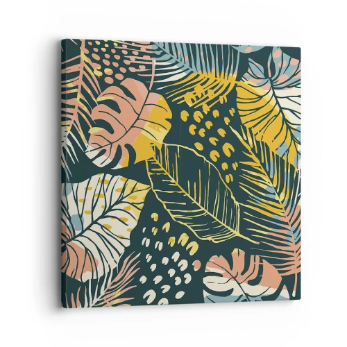 Tablou pe pânză - Fantezie cu frunze - 30x30 cm