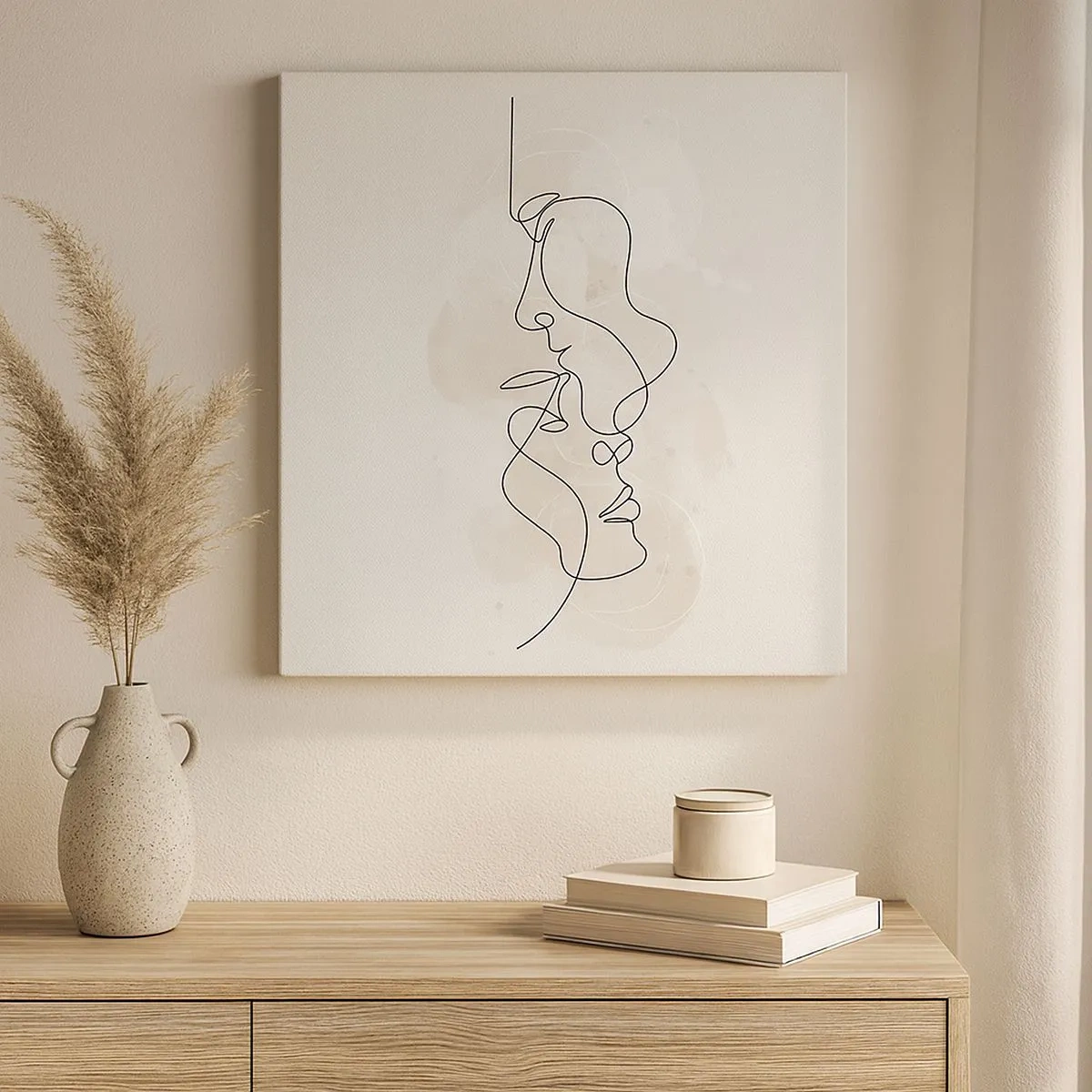 Tablou pe pânză - Încurcați într-o îmbrățișare - 30x30 cm