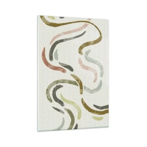 Tablou pe sticlă - Dansul vesel al abstracției - 80x120 cm