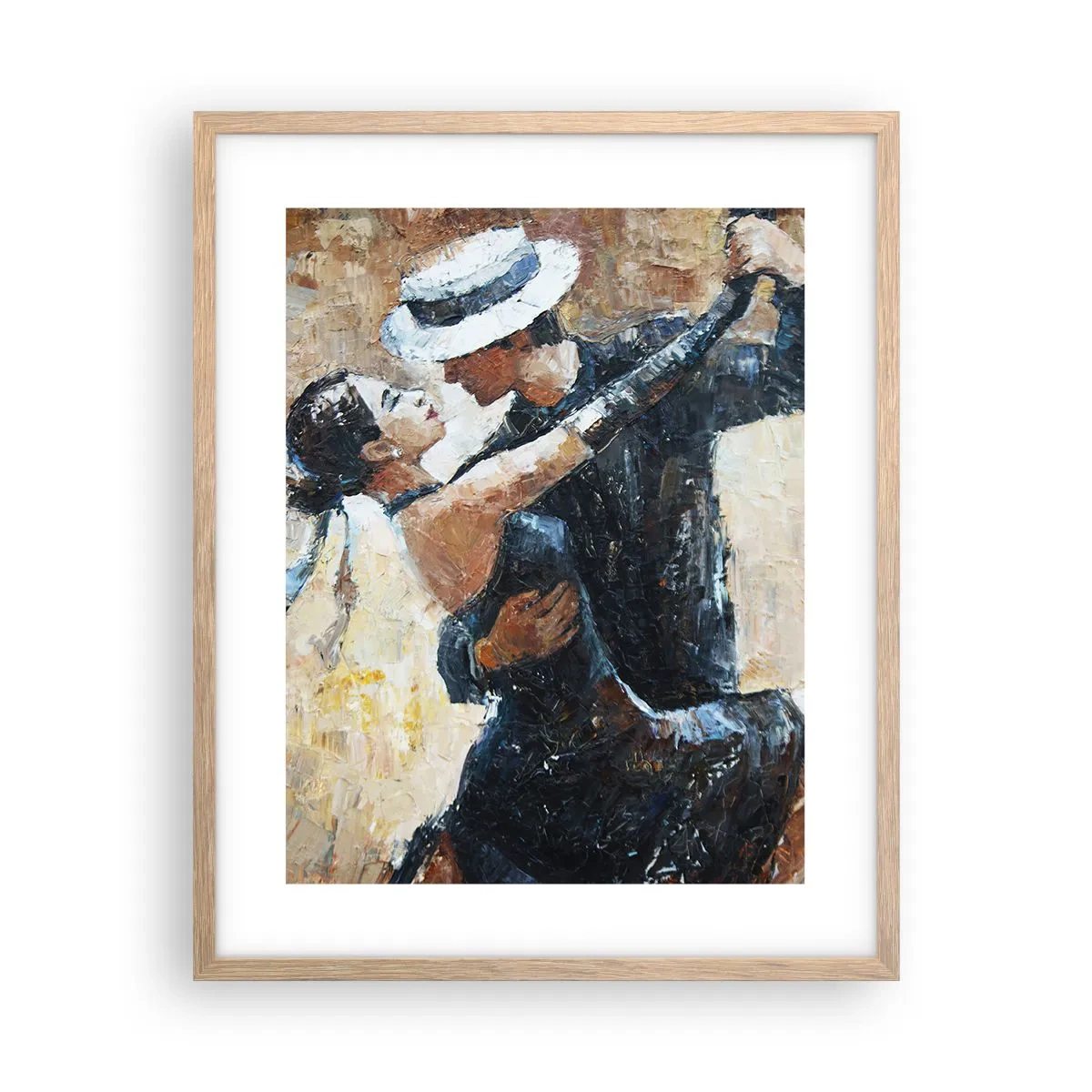 Poster în ramă de stejar deschis - A la Rudolf Valentino - 40x50 cm