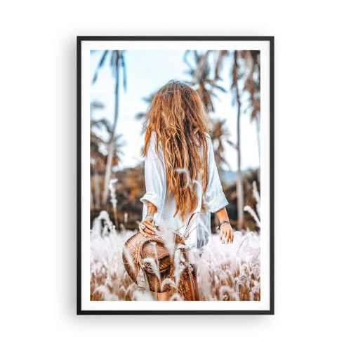 Poster în ramă neagră - Născută din puful de iarbă - 70x100 cm