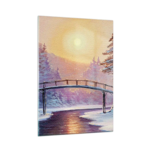 Tablou pe sticlă - Cele patru anotimpuri - iarna - 50x70 cm