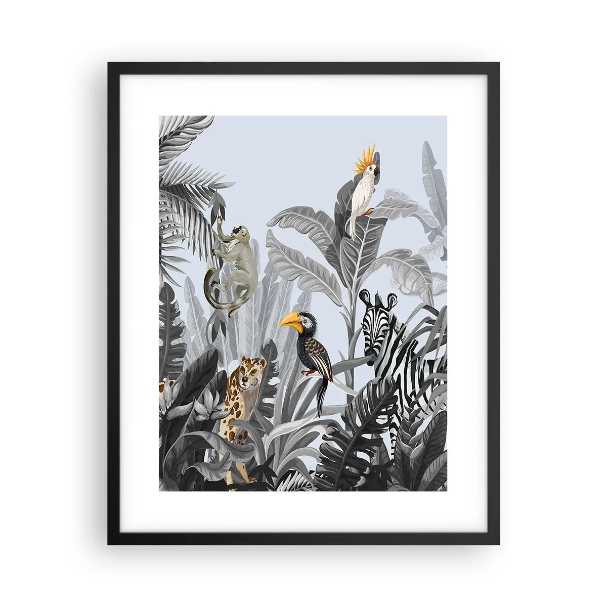 Poster în ramă neagră - O fabulă africană - 40x50 cm