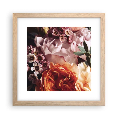 Poster în ramă de stejar deschis - Înghesuite în frumusețe - 30x30 cm