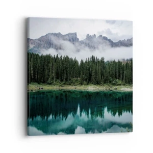 Tablou pe pânză - Liniște, liniște, să nu trezim apa care doarme... - 40x40 cm