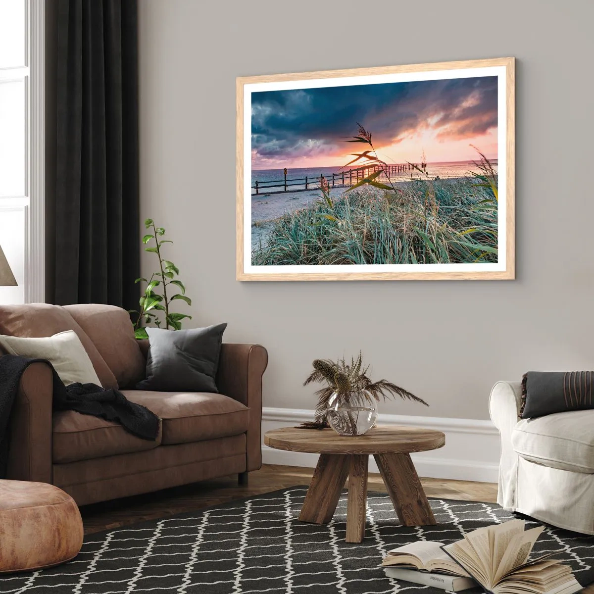 Poster în ramă de stejar deschis - Nu trece cu vântul - 91x61 cm