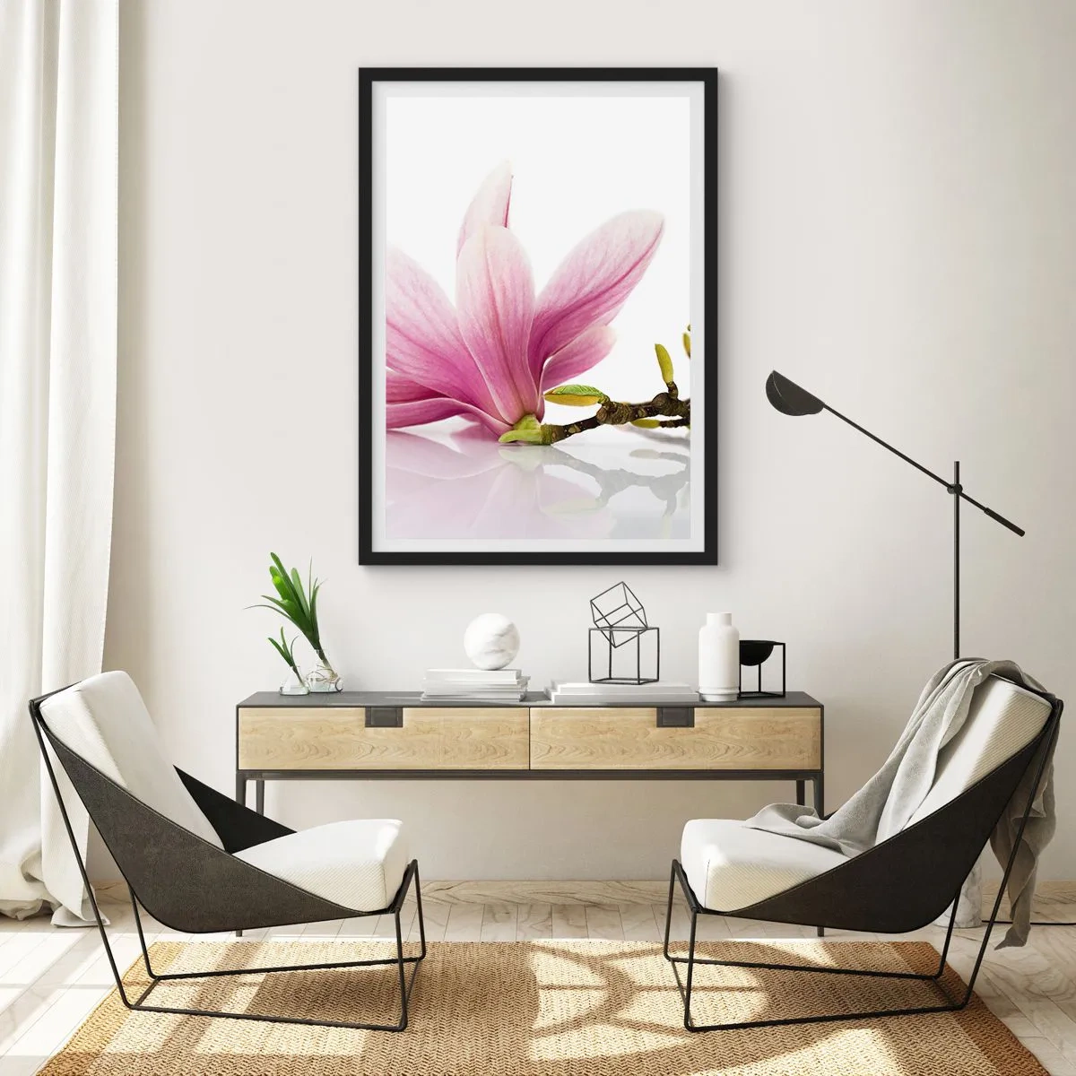 Poster în ramă neagră - Delicate ca o adiere de primăvară - 30x40 cm