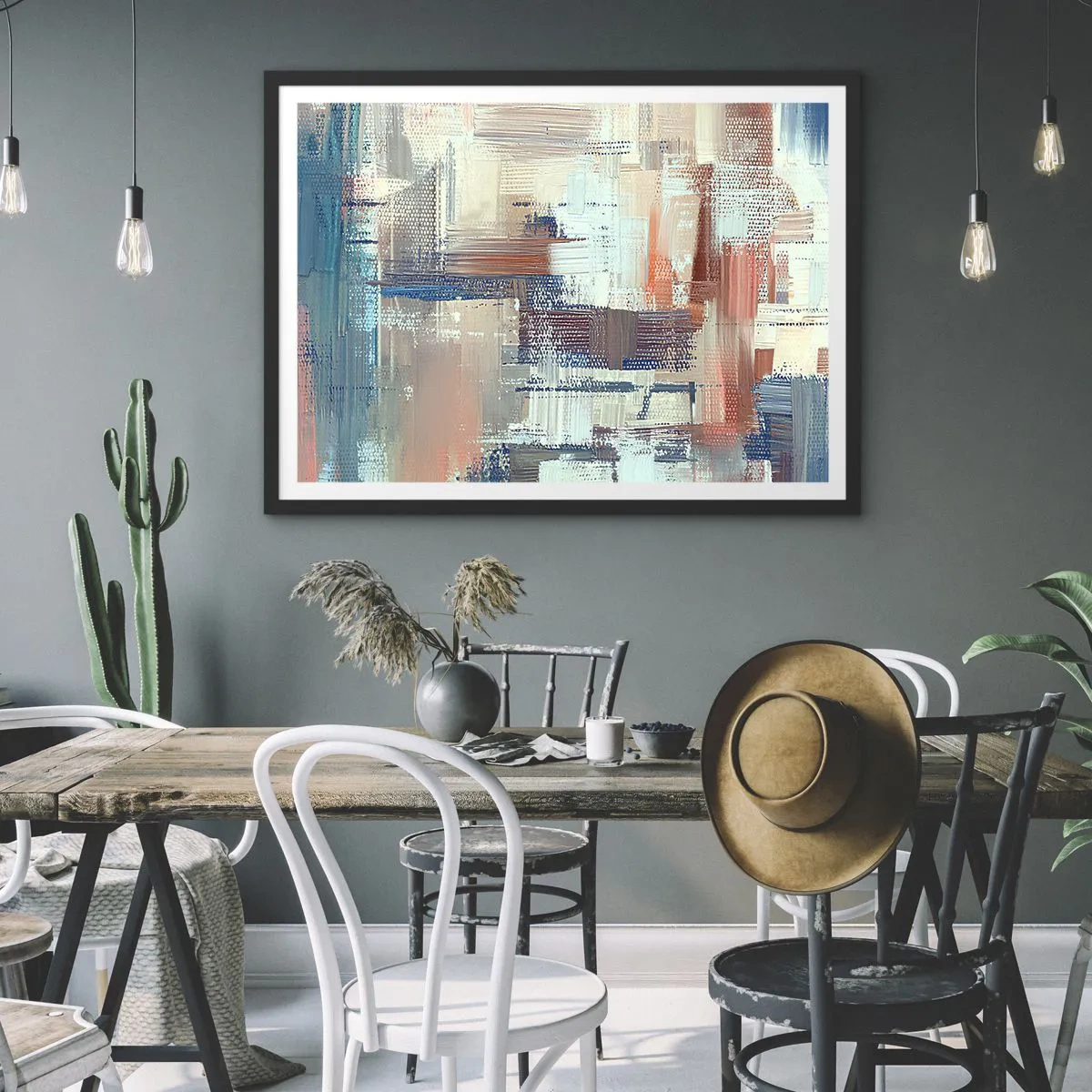 Poster în ramă neagră - Întinde-te spre lumină - 70x50 cm