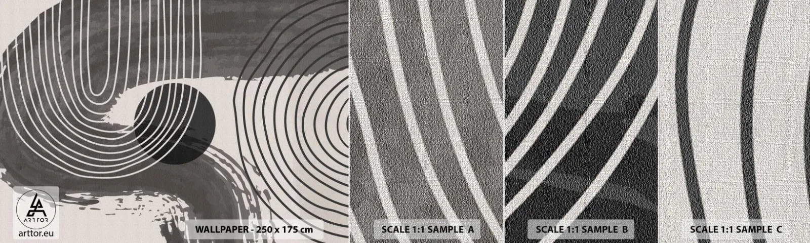 Mostră tapet Premium Canvas - Ovalul câștigă - Abstracția, Minimalism, Bucată - 100x30 cm