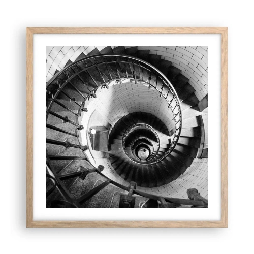 Poster în ramă de stejar deschis - Din ce în ce mai sus - 50x50 cm