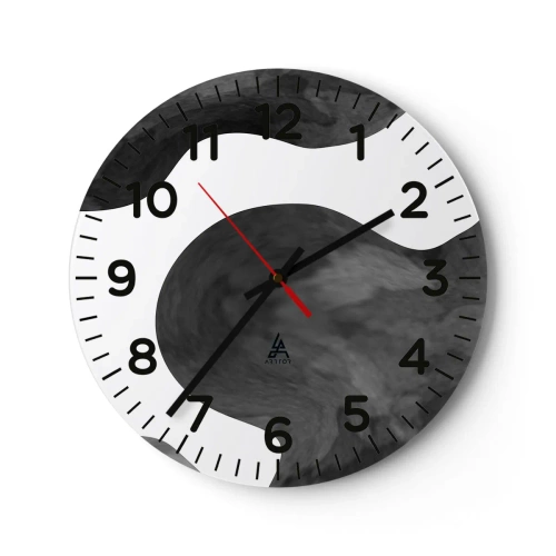 Ceas de perete - Ceas pe sticlă - Calea Lactee - 30x30 cm