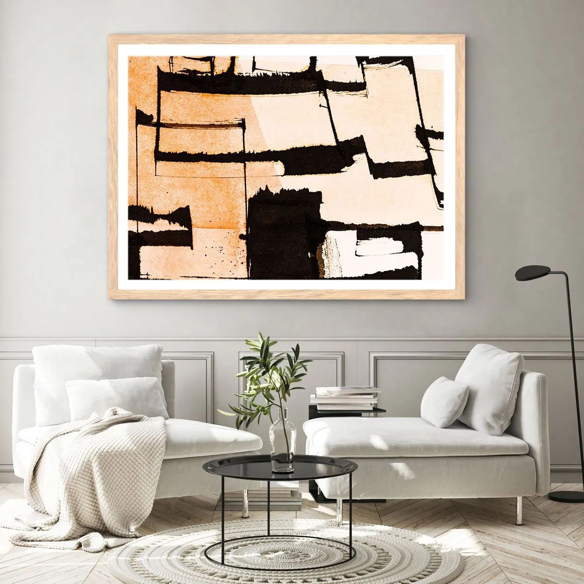 Poster în ramă de stejar deschis - Cu toate acestea, ordinea - 100x70 cm