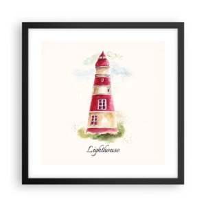 Poster în ramă neagră - Întotdeauna vreme bună - 40x40 cm