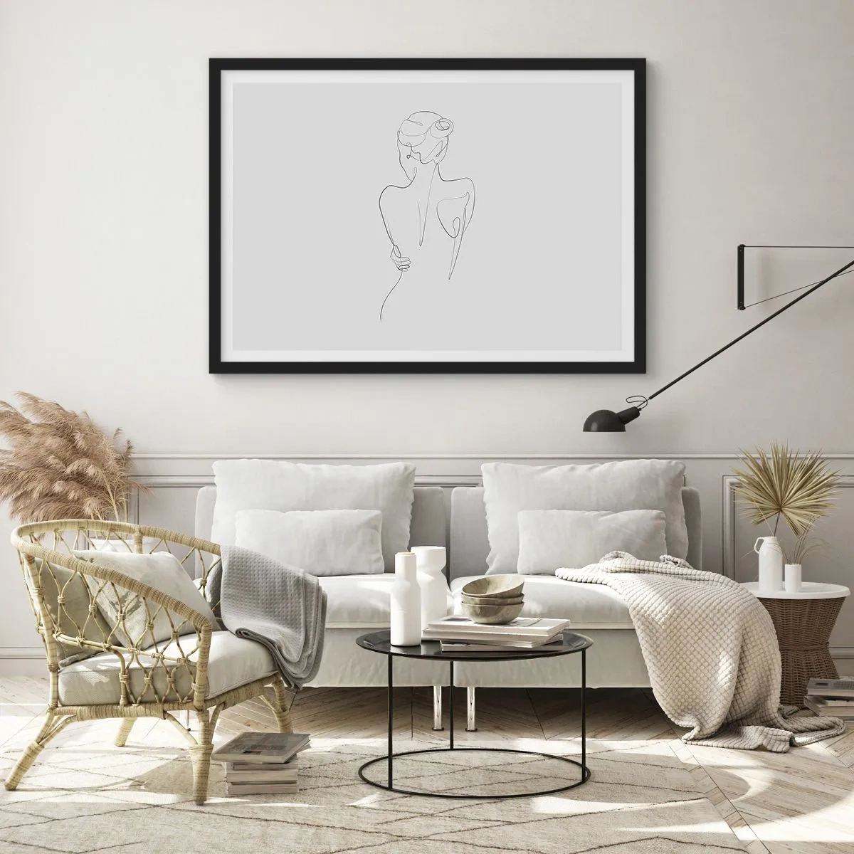 Poster în ramă neagră - Muzica corpului - 100x70 cm