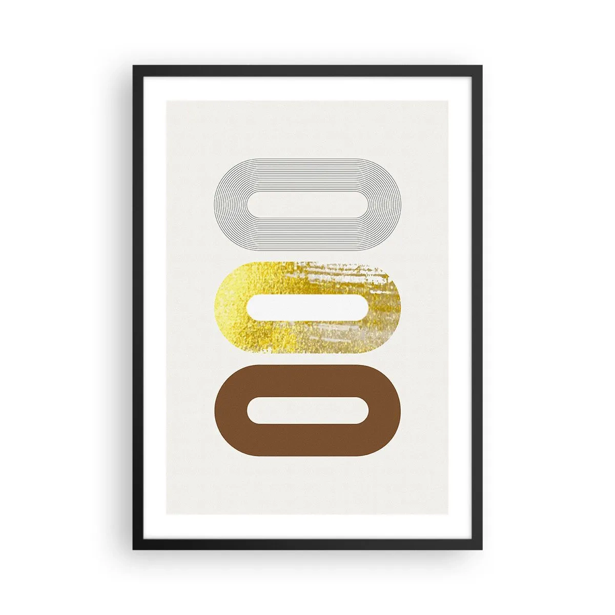Poster în ramă neagră - Ooo! - 50x70 cm