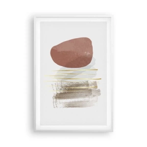 Poster în ramă albă - Colonadă abstractă - 61x91 cm