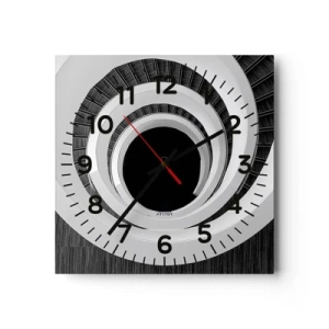 Ceas de perete - Ceas pe sticlă - Până la miez - 40x40 cm