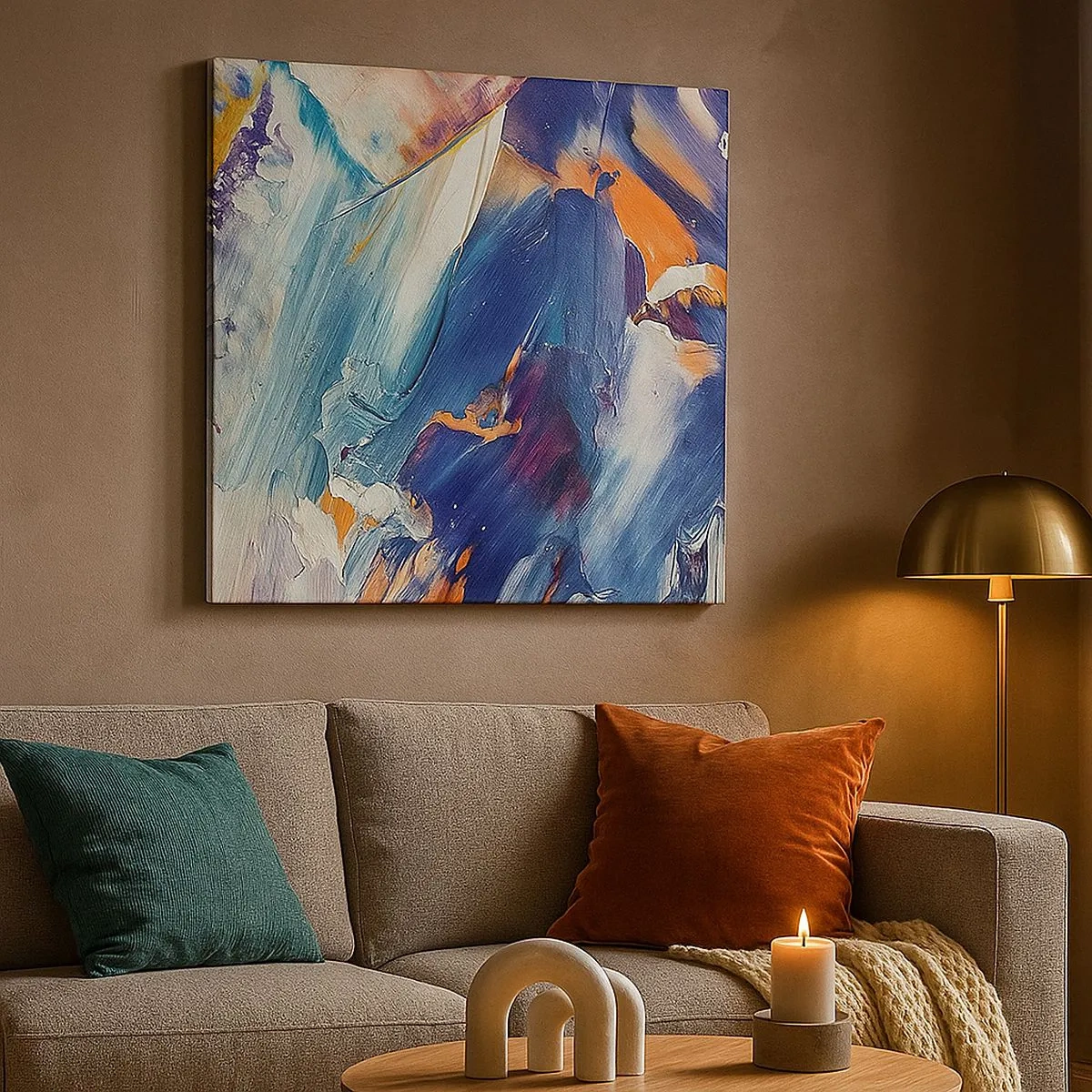 Tablou pe pânză - Confuzie de culori - 30x30 cm