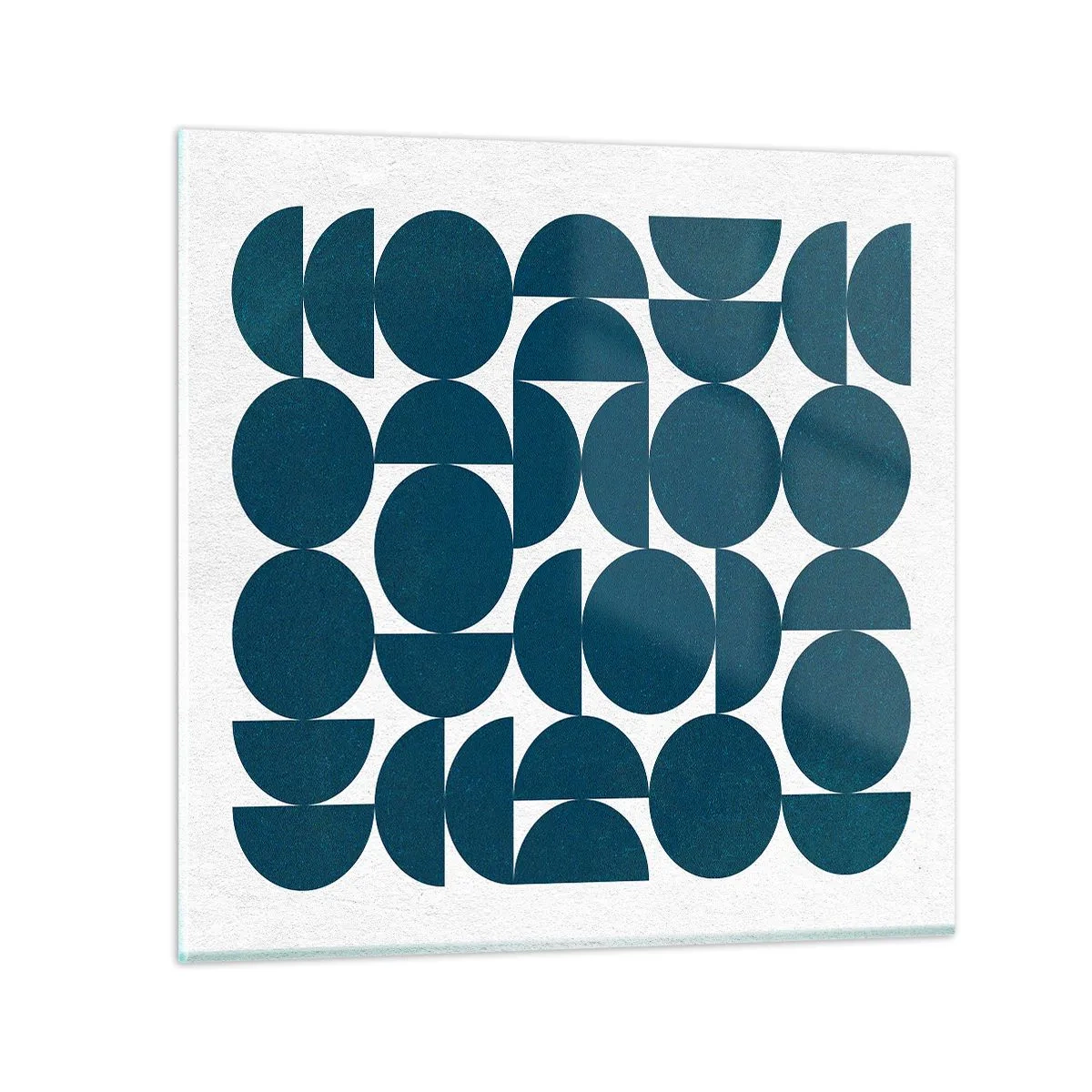 Tablou pe sticlă - Cercuri și semicercuri - 40x40 cm