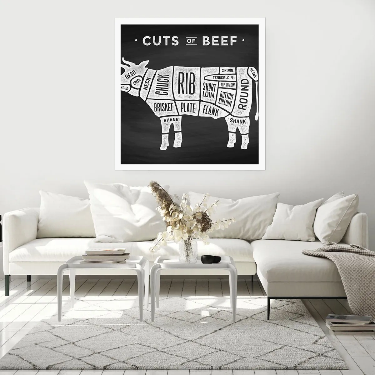 Poster - Abecedar de măcelar - 60x60 cm