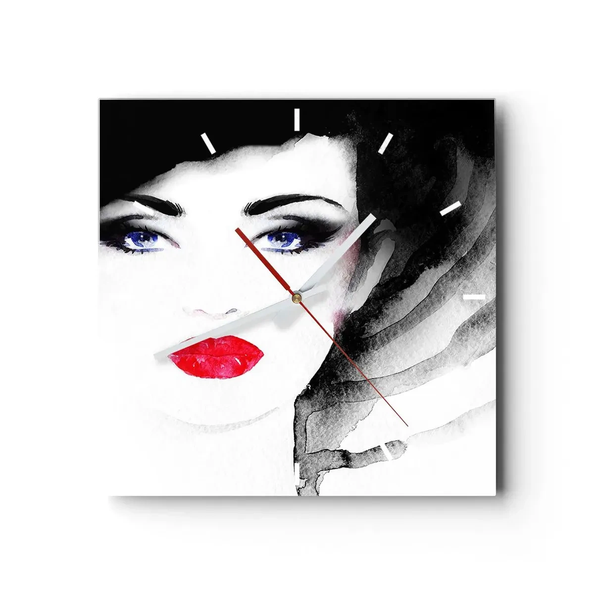 Ceas de perete - Ceas pe sticlă - Respinge și cheamă - 40x40 cm