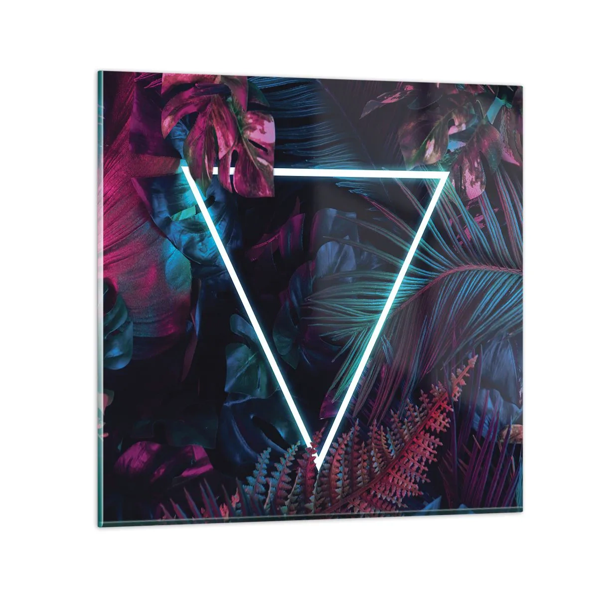 Tablou pe sticlă - Grădină în stil disco - 50x50 cm