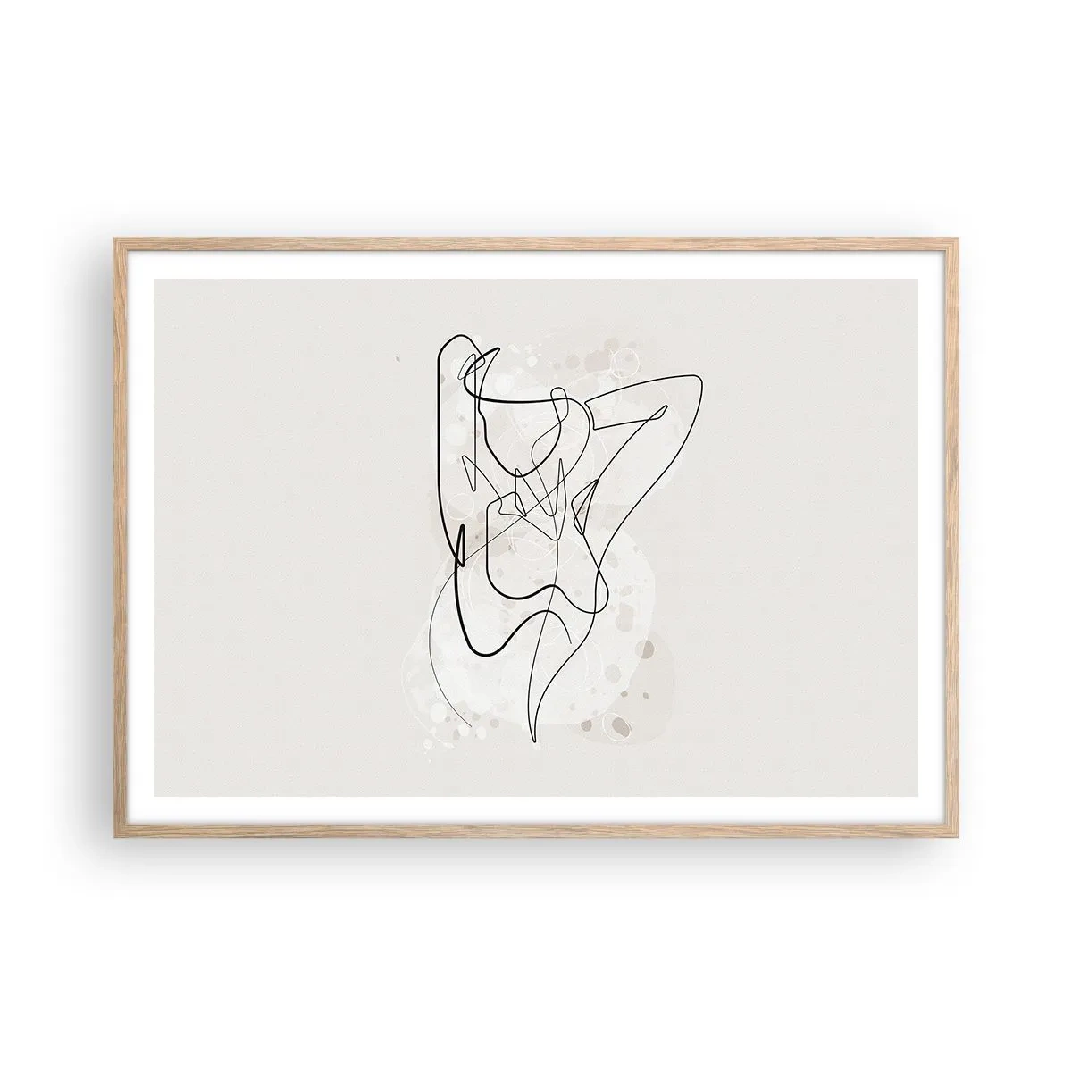 Poster în ramă de stejar deschis - Arta seducției - 100x70 cm