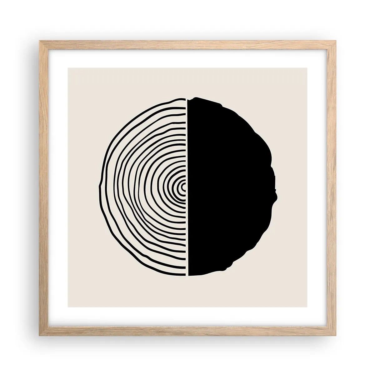 Poster în ramă de stejar deschis - Jumi-juma - 50x50 cm