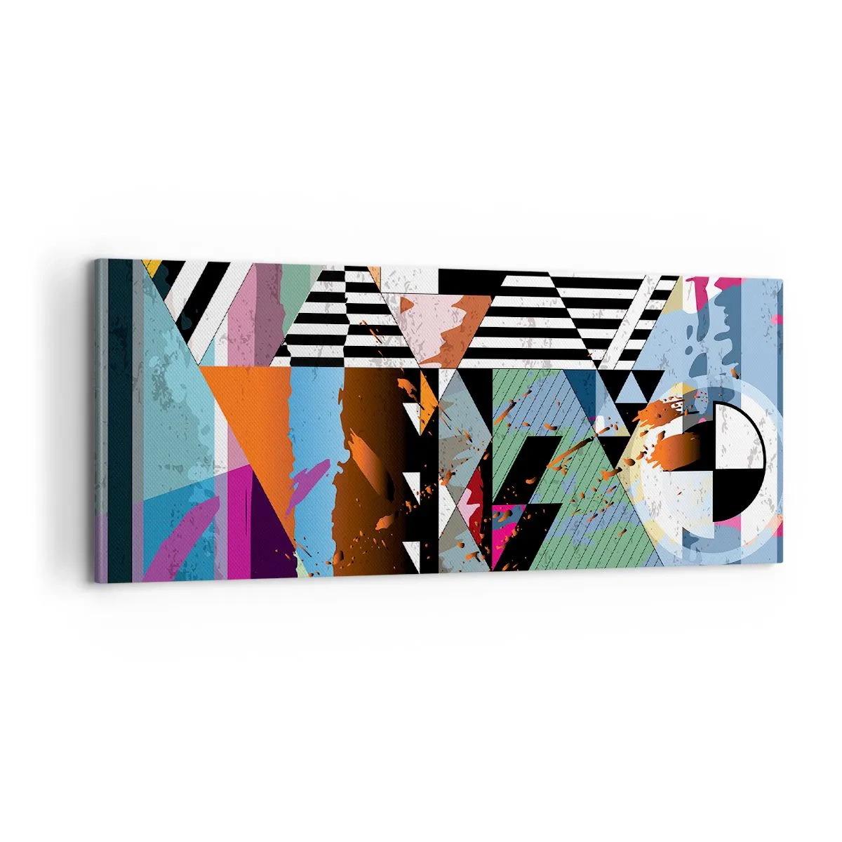 Tablou pe pânză - Geometric și organic - 100x40 cm