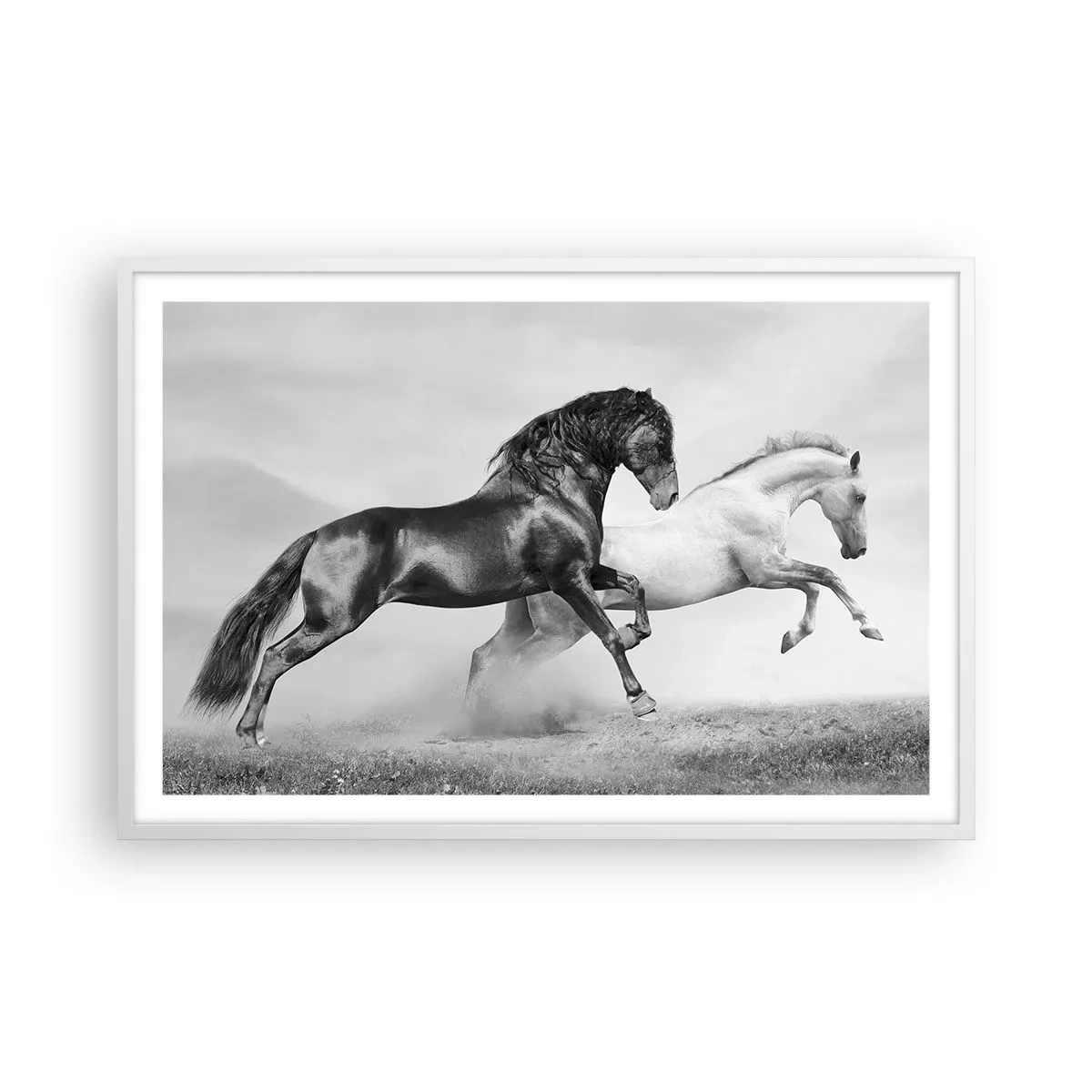 Poster în ramă albă - Îngeri și demoni - 91x61 cm