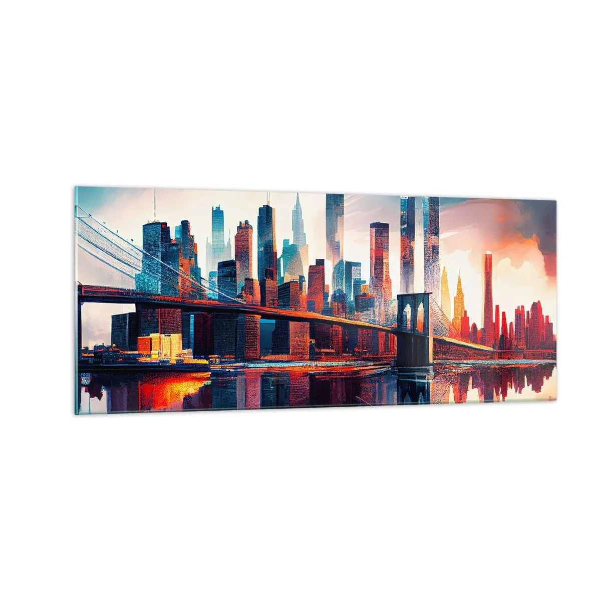 Tablou pe sticlă - New York fenomenal - 100x40 cm