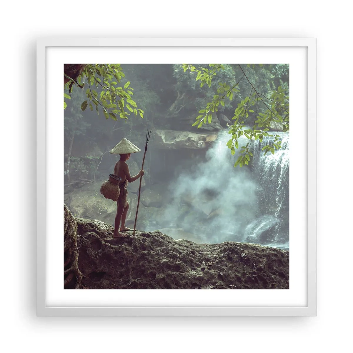 Poster în ramă albă - Prietenul naturii - 50x50 cm