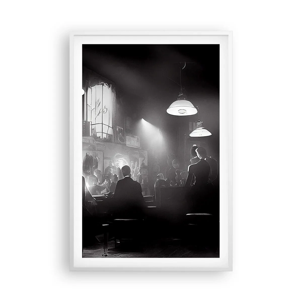 Poster în ramă albă - În stil jazz - 61x91 cm