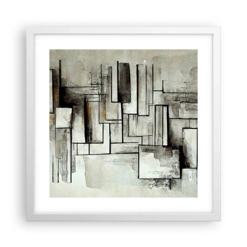 Poster în ramă albă - Puterea simplității - 40x40 cm