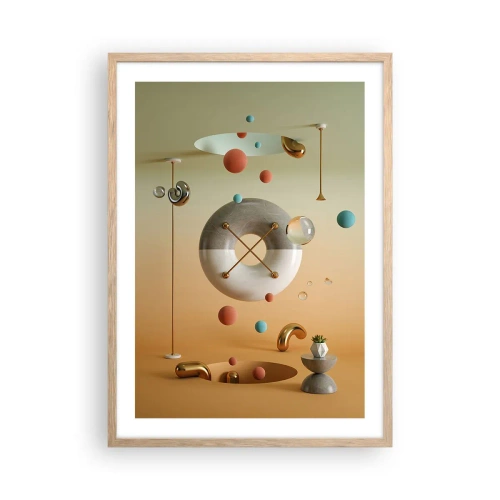 Poster în ramă de stejar deschis - Orice se poate întâmpla - 50x70 cm