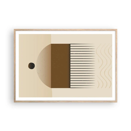 Poster în ramă de stejar deschis - Stări diferite - 100x70 cm