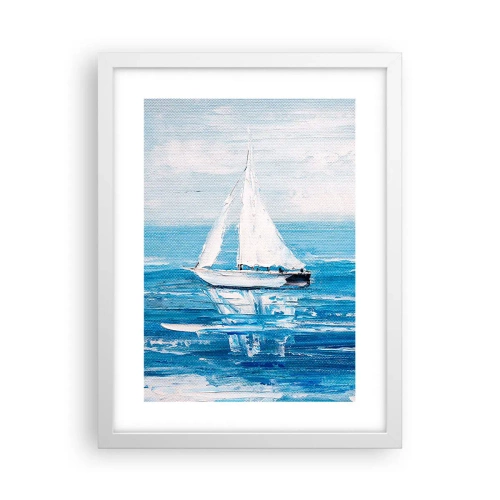 Poster în ramă albă - Cu un prieten alături de tine - 30x40 cm