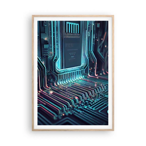 Poster în ramă de stejar deschis - Iată la ce mă gândesc... - 70x100 cm