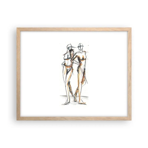 Poster în ramă de stejar deschis - Un studiu de farmec - 50x40 cm